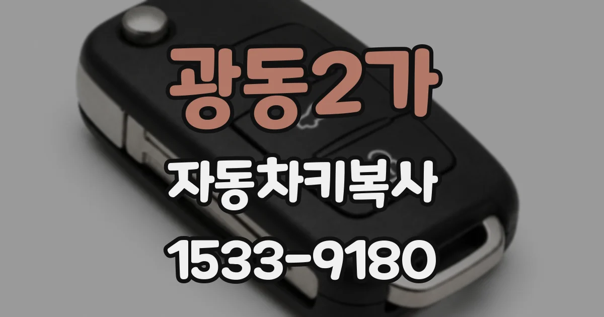 광동2가 자동차키복사