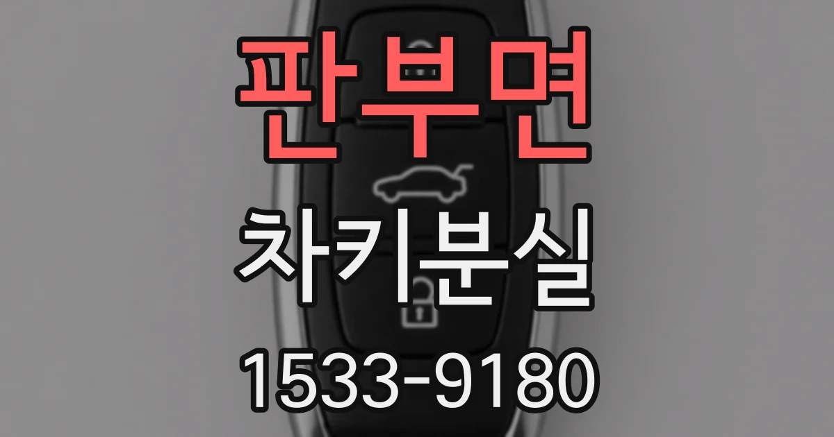 판부면 차키분실