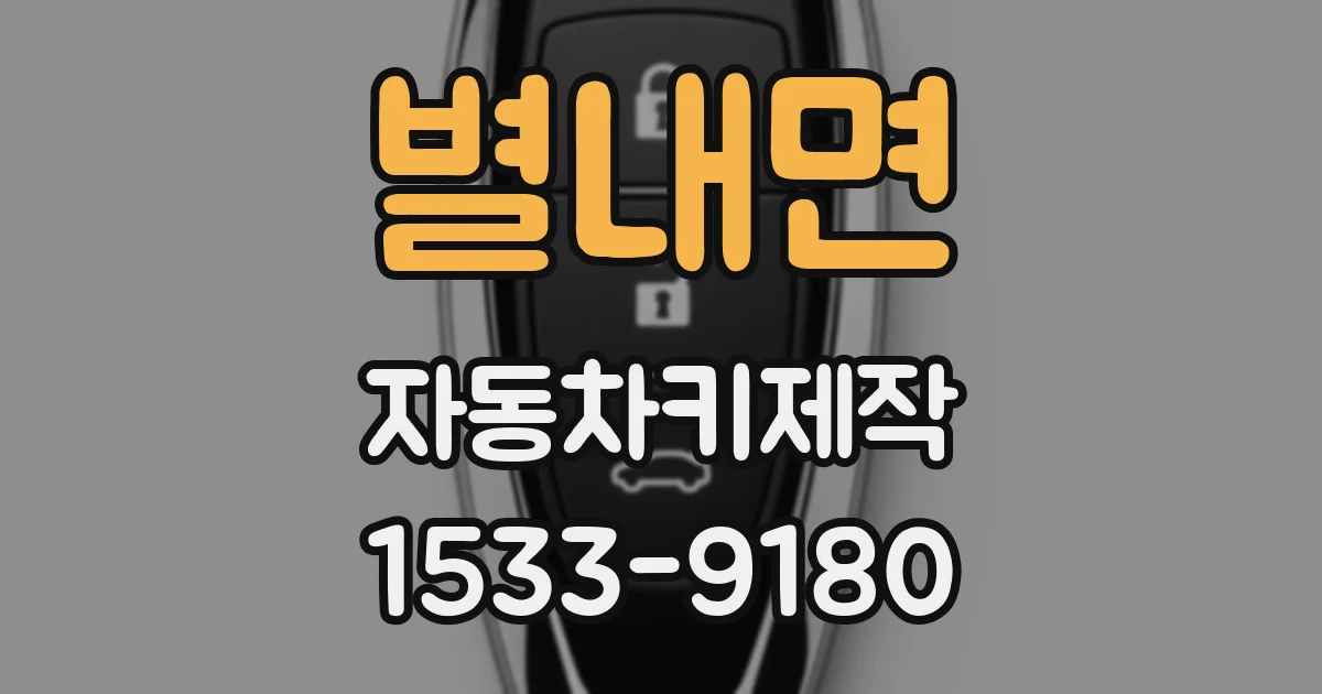 별내면 자동차키제작