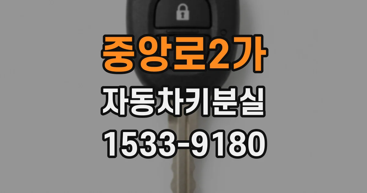 중앙로2가 자동차키분실