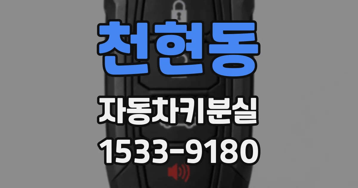천현동 자동차키분실