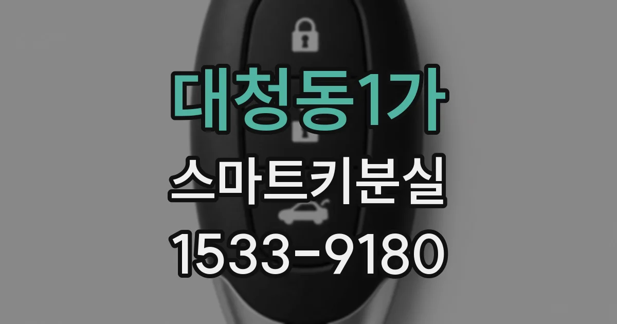 대청동1가 스마트키분실