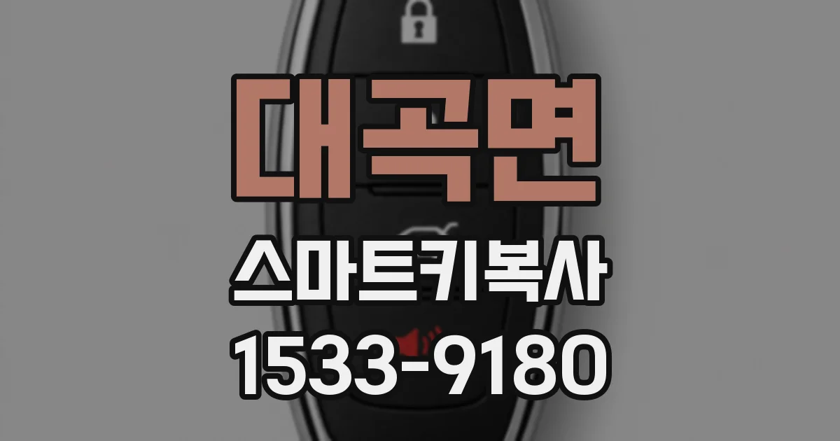 대곡면 스마트키복사