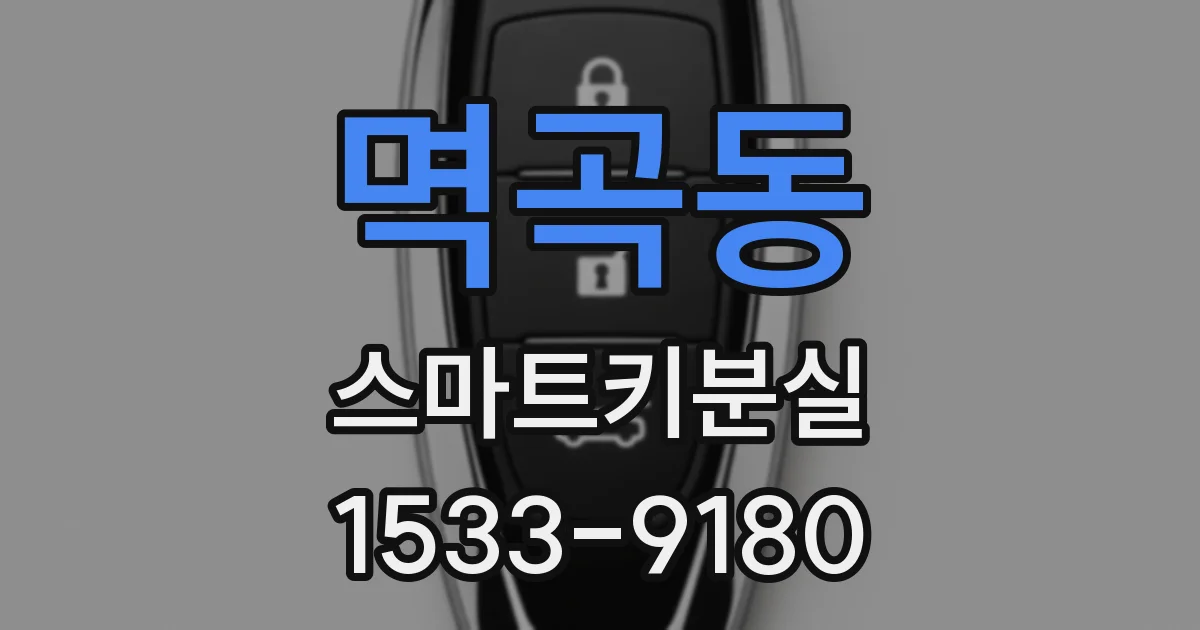 멱곡동 스마트키분실