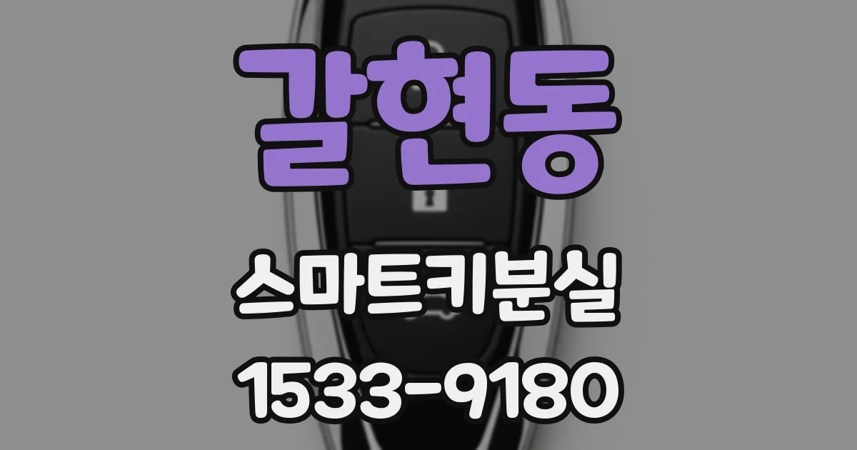 갈현동 스마트키분실