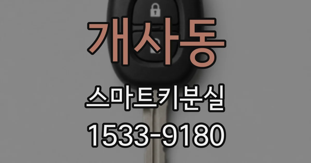 개사동 스마트키분실