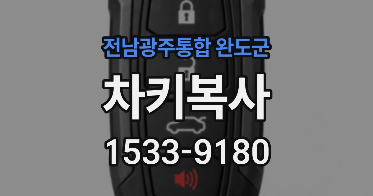 전남광주통합 완도군 차키복사