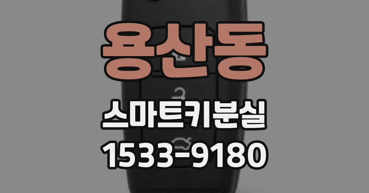 용산동 스마트키분실