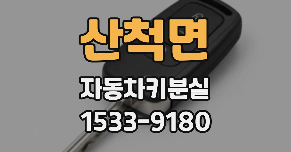 산척면 자동차키분실