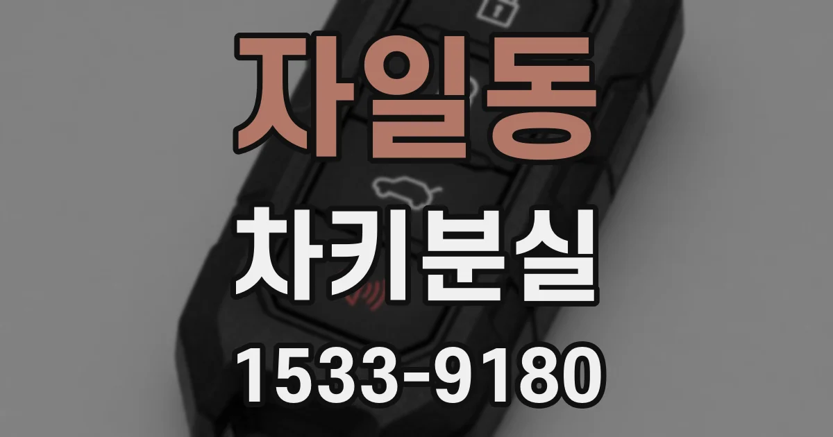 자일동 차키분실