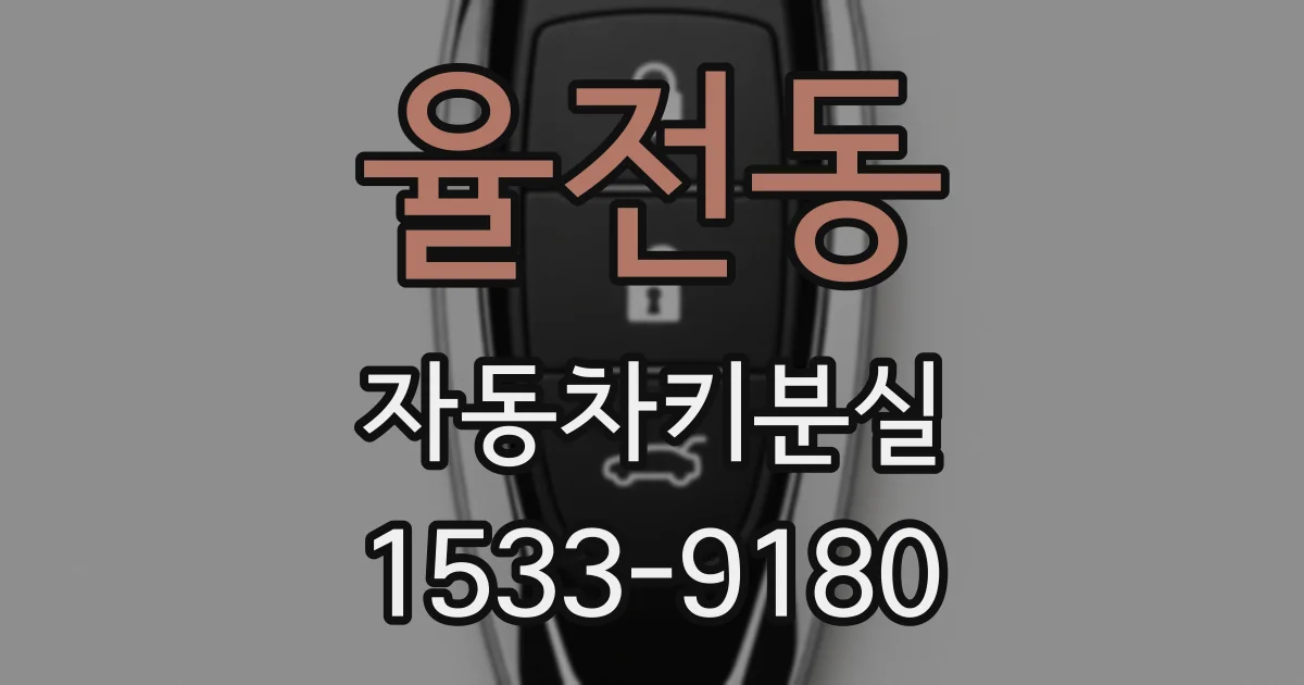 율전동 자동차키분실
