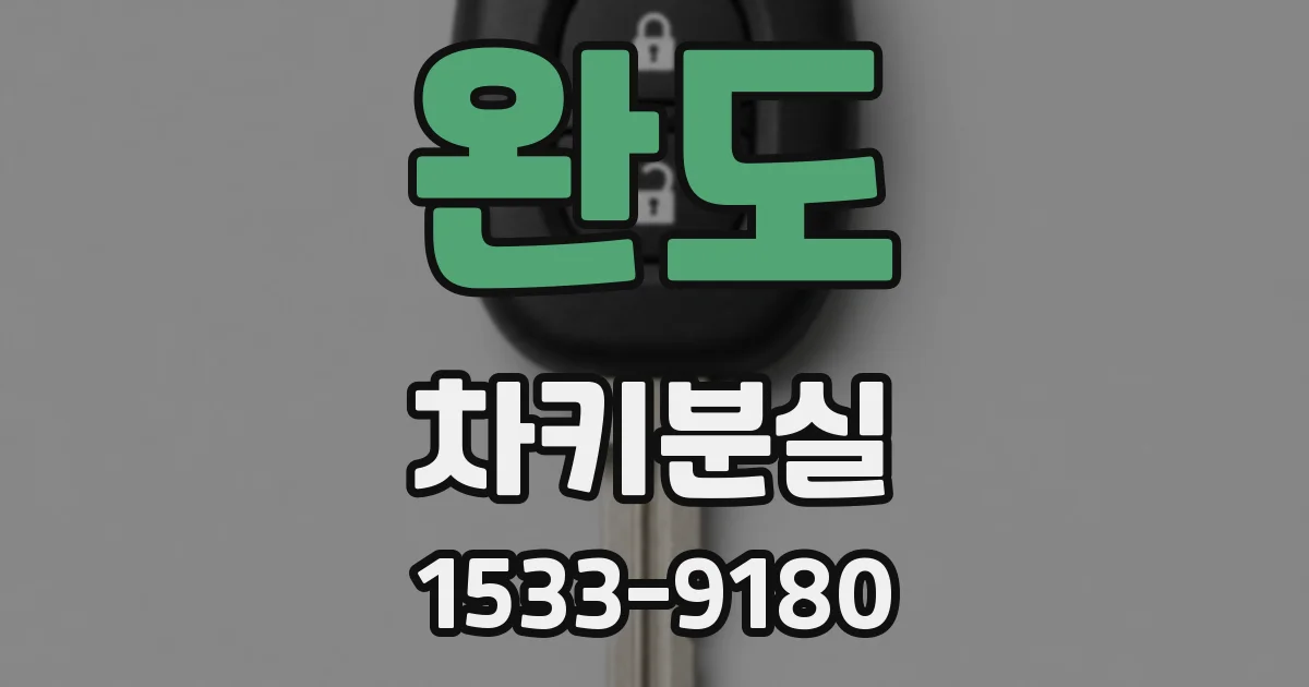 완도 차키분실