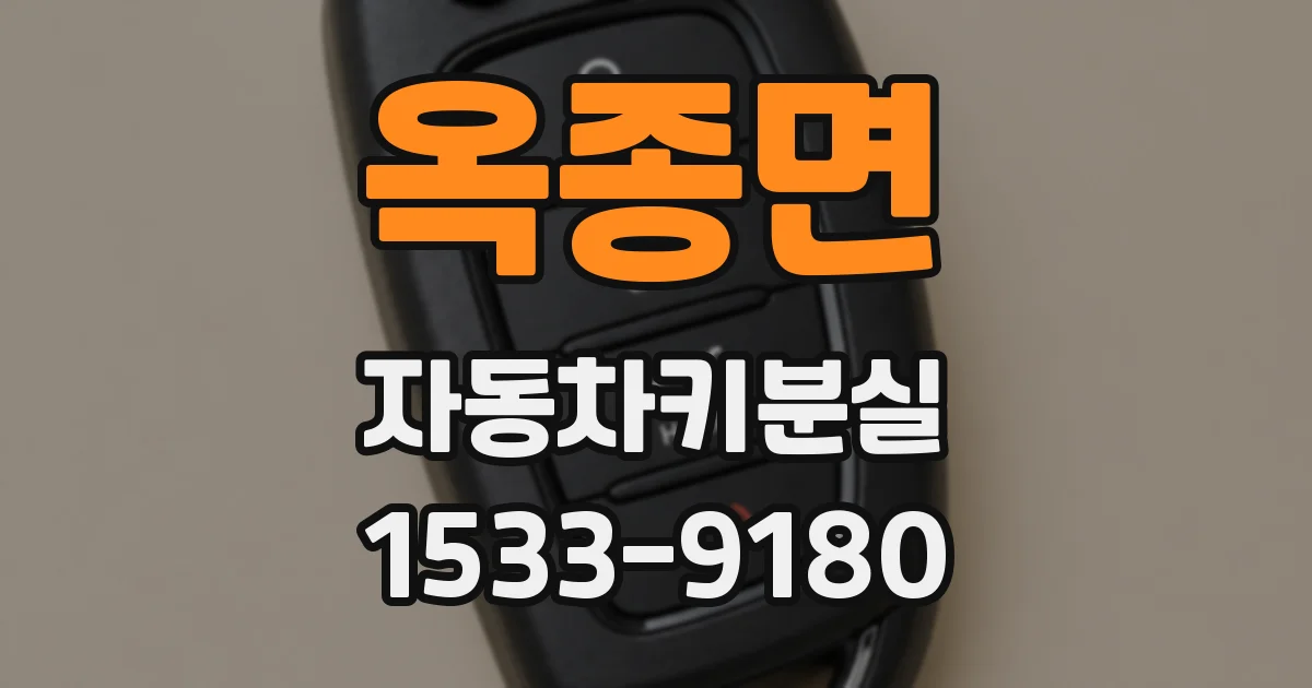 옥종면 자동차키분실