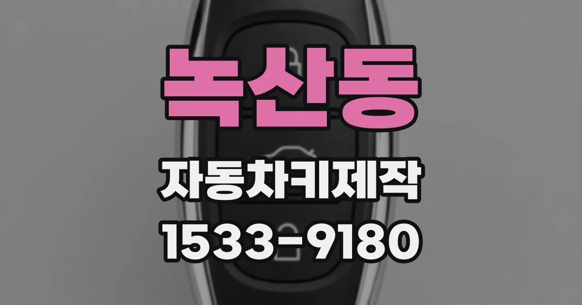 녹산동 자동차키제작