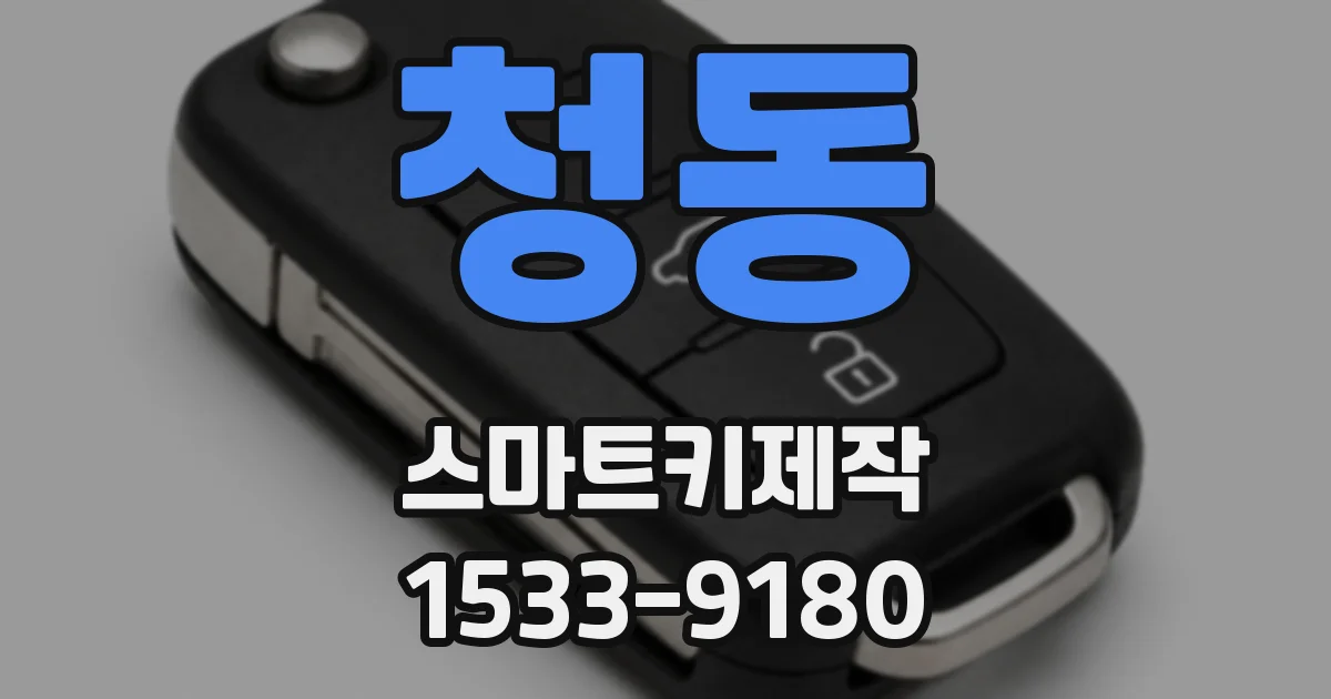 청동 스마트키제작