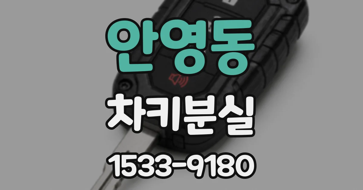 안영동 차키분실
