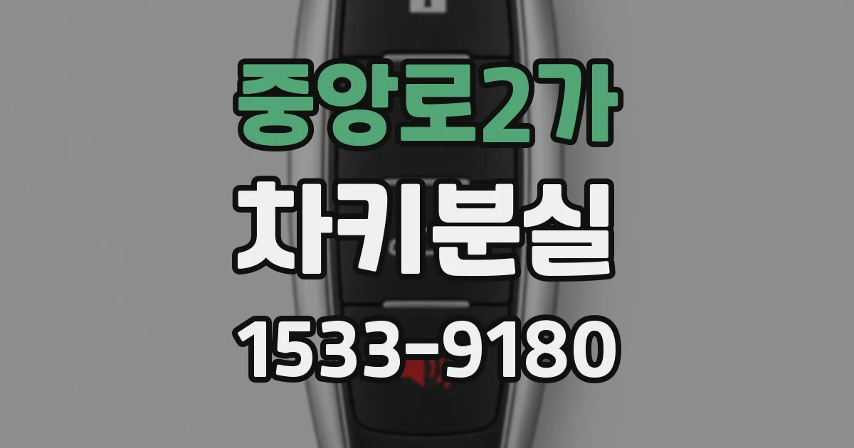 중앙로2가 차키분실