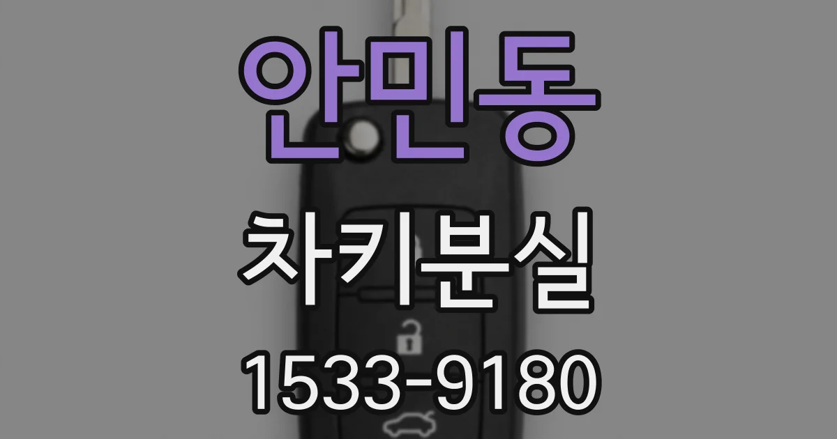 안민동 차키분실