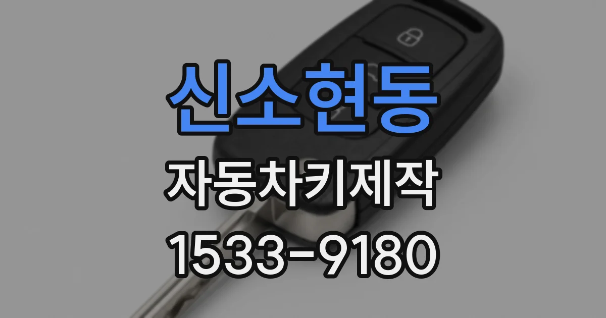 신소현동 자동차키제작