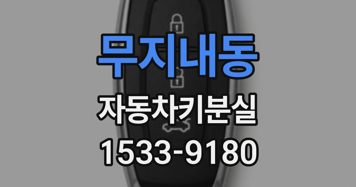 무지내동 자동차키분실