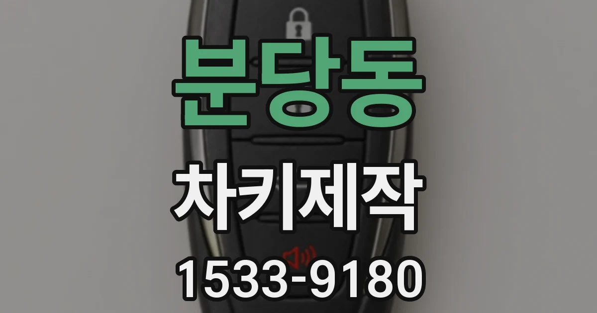분당동 차키제작