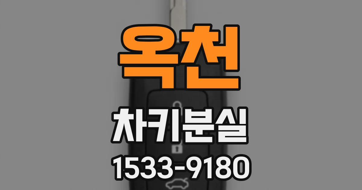 옥천 차키분실