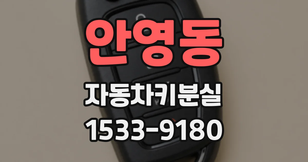안영동 자동차키분실