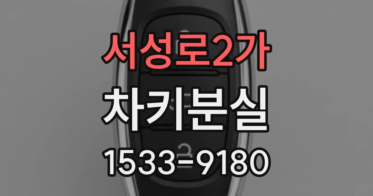 서성로2가 차키분실