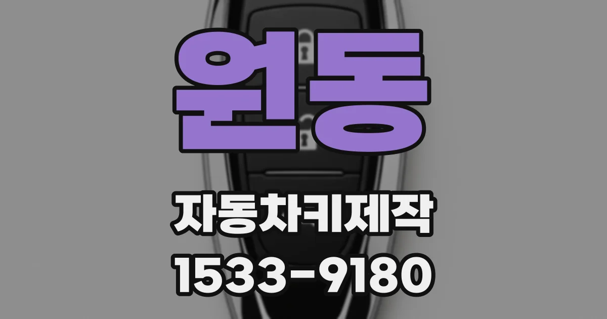 원동 자동차키제작