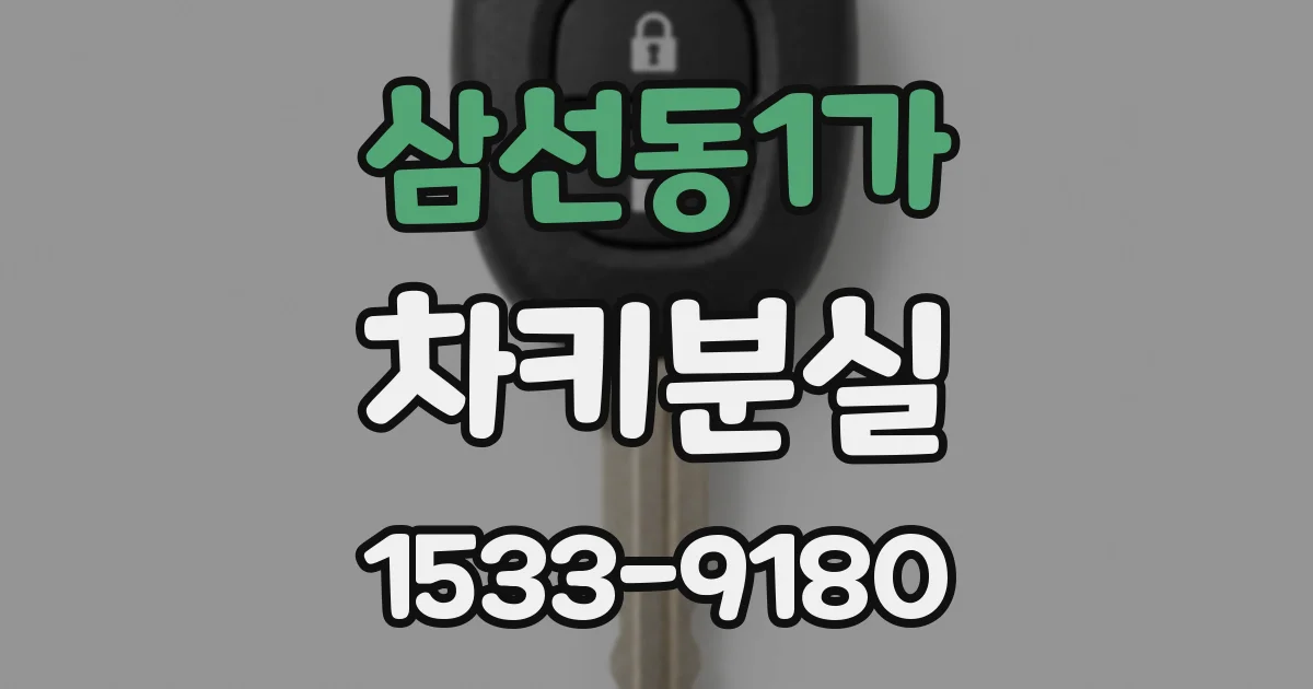 삼선동1가 차키분실