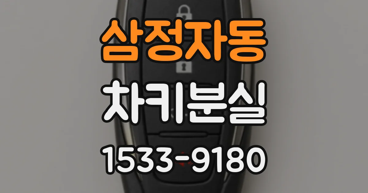 삼정자동 차키분실
