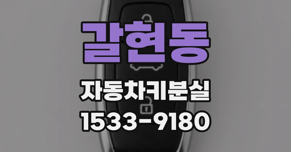 갈현동 자동차키분실