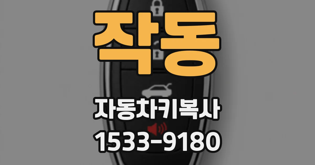 작동 자동차키복사