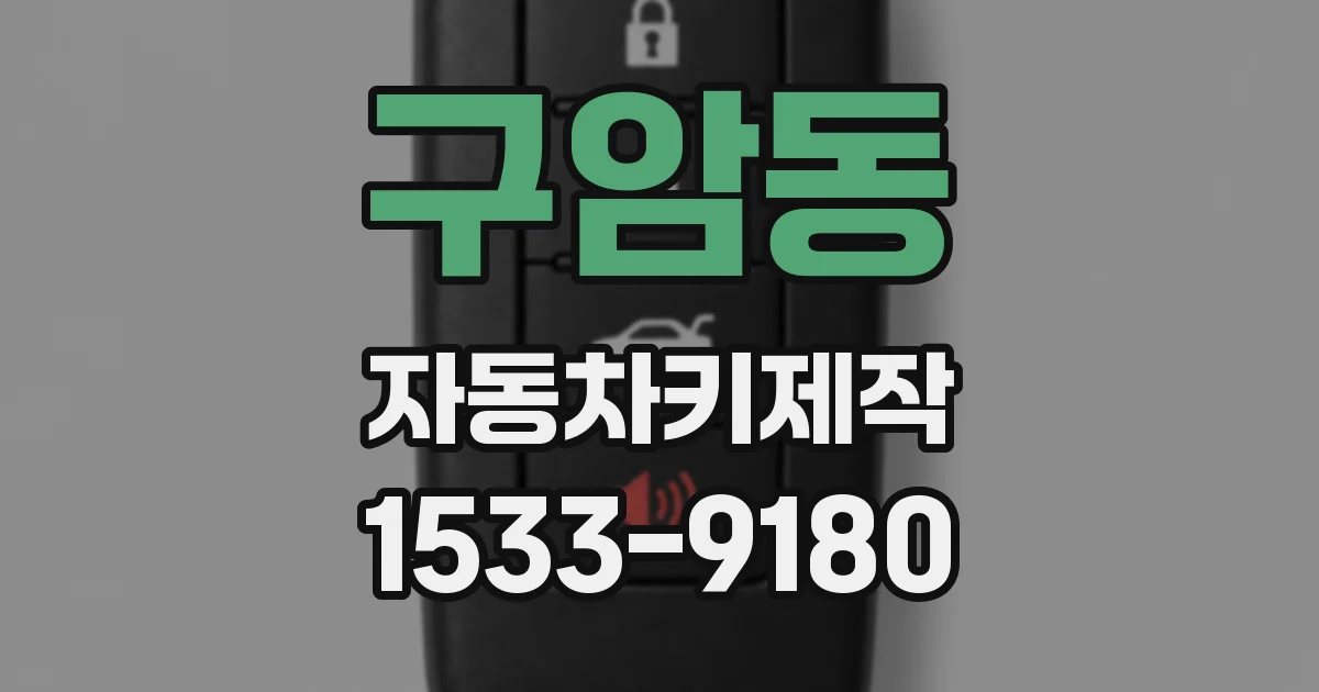 구암동 자동차키제작