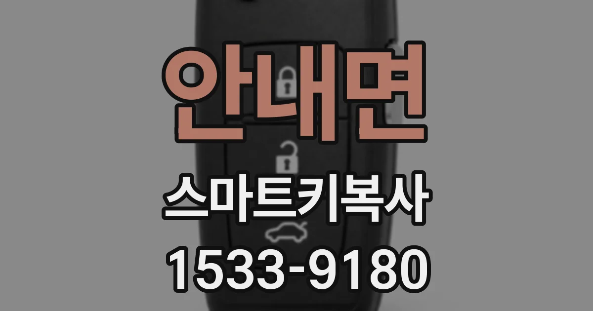 안내면 스마트키복사