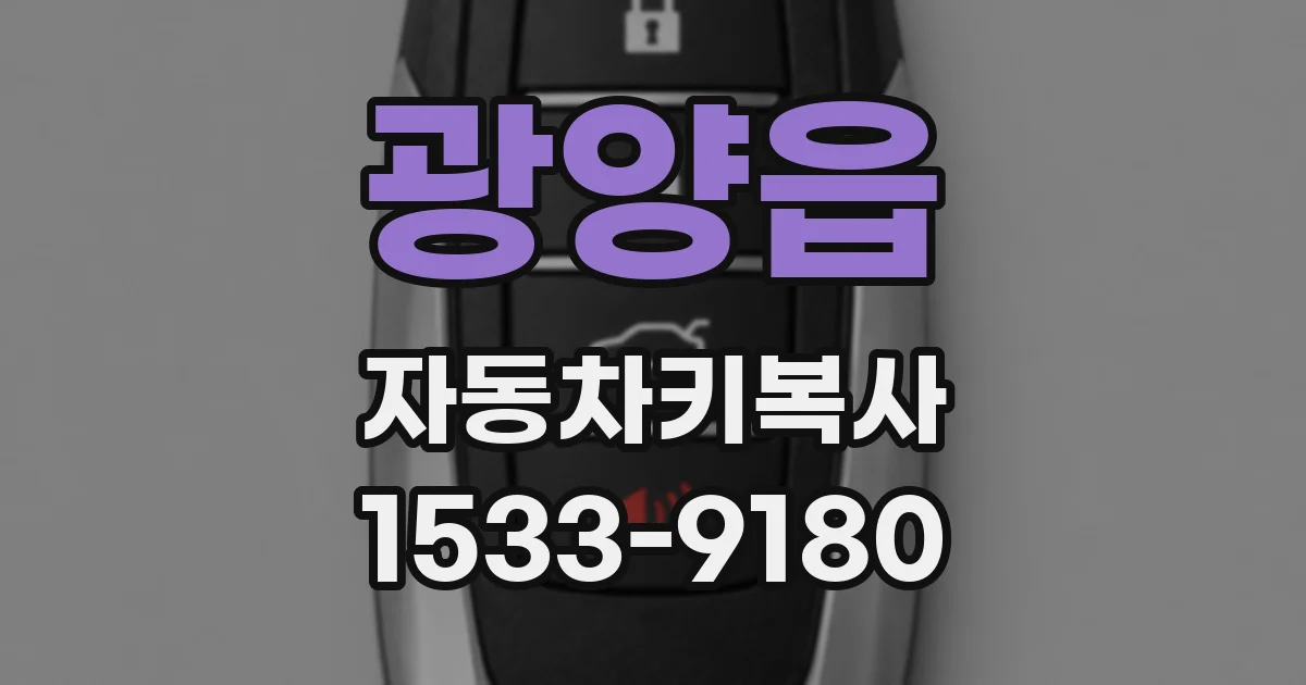 광양읍 자동차키복사