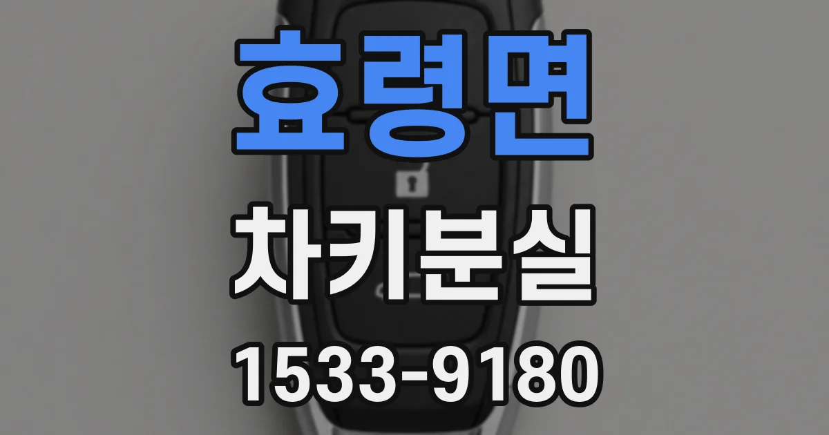 효령면 차키분실