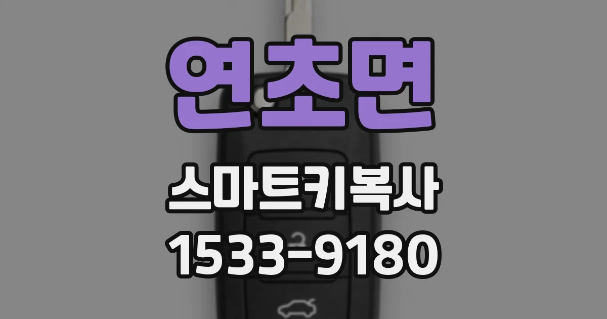 연초면 스마트키복사