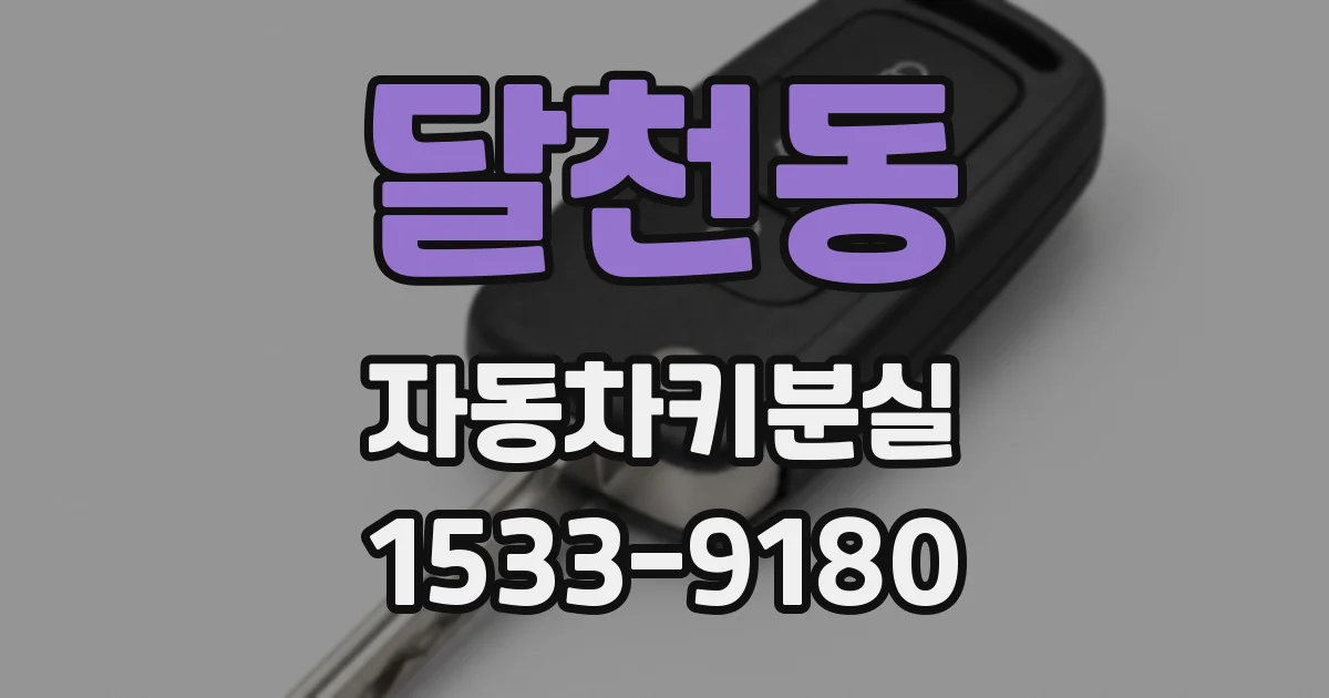 달천동 자동차키분실