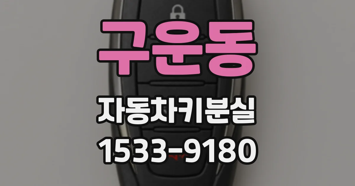 구운동 자동차키분실