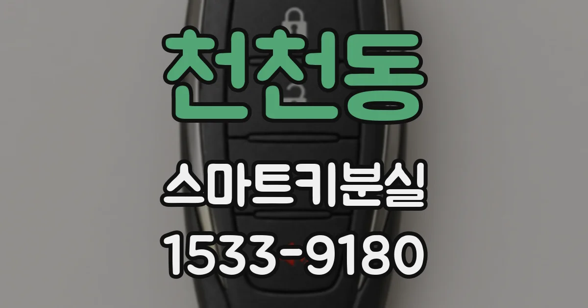 천천동 스마트키분실