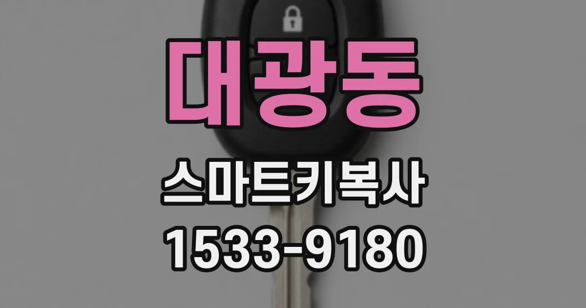 대광동 스마트키복사