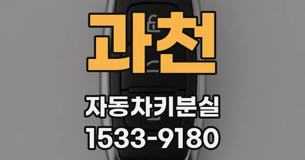 과천 자동차키분실