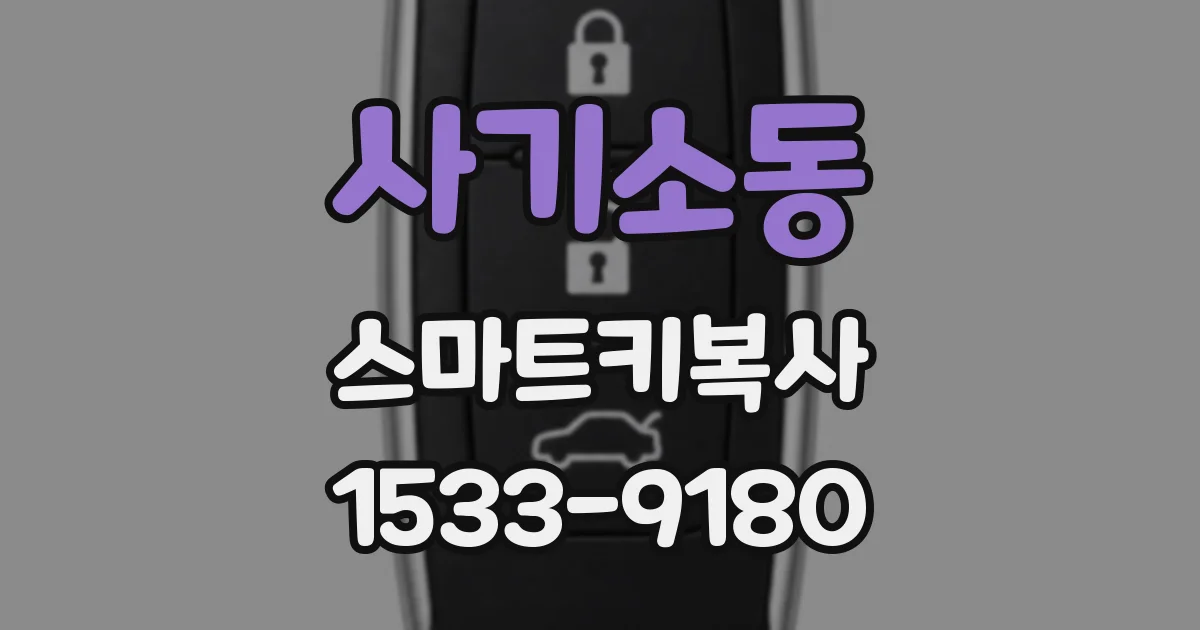 사기소동 스마트키복사