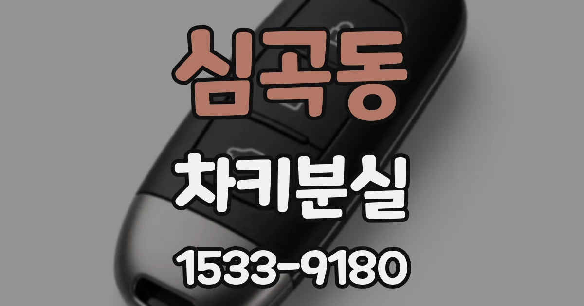 심곡동 차키분실