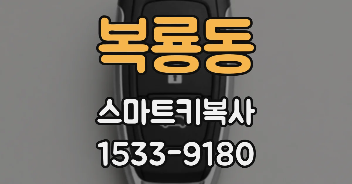 복룡동 스마트키복사