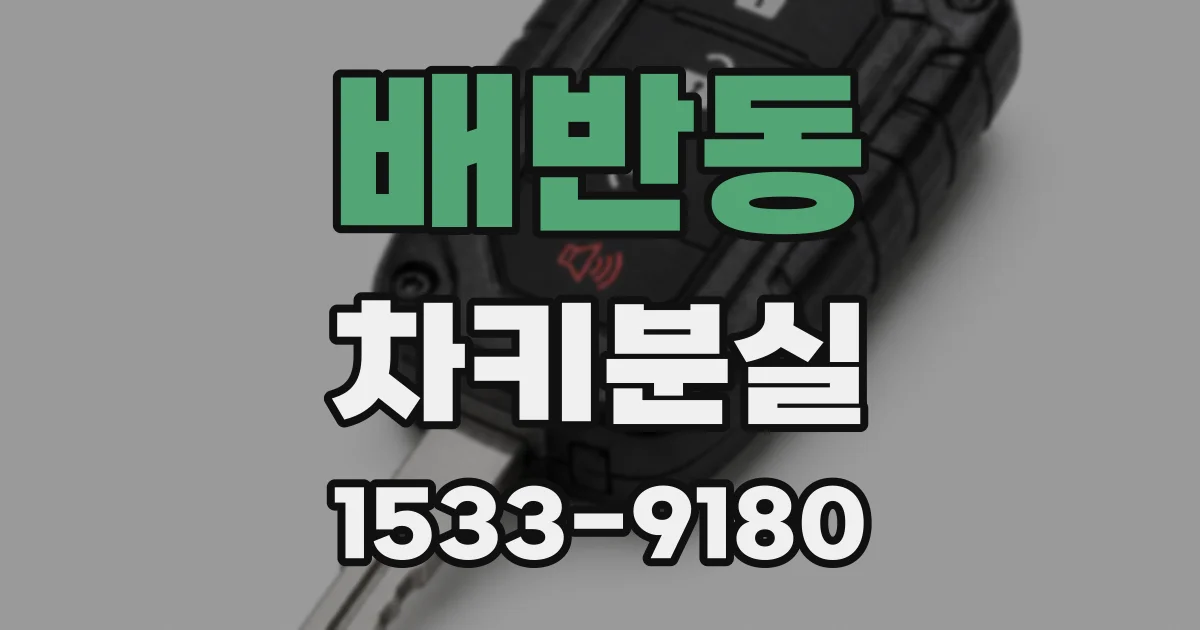 배반동 차키분실