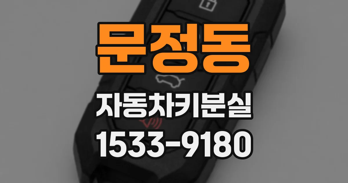 문정동 자동차키분실