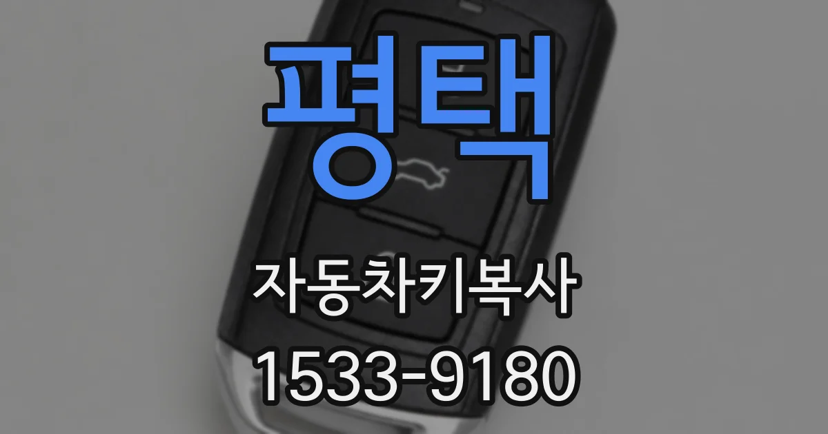 평택 자동차키복사