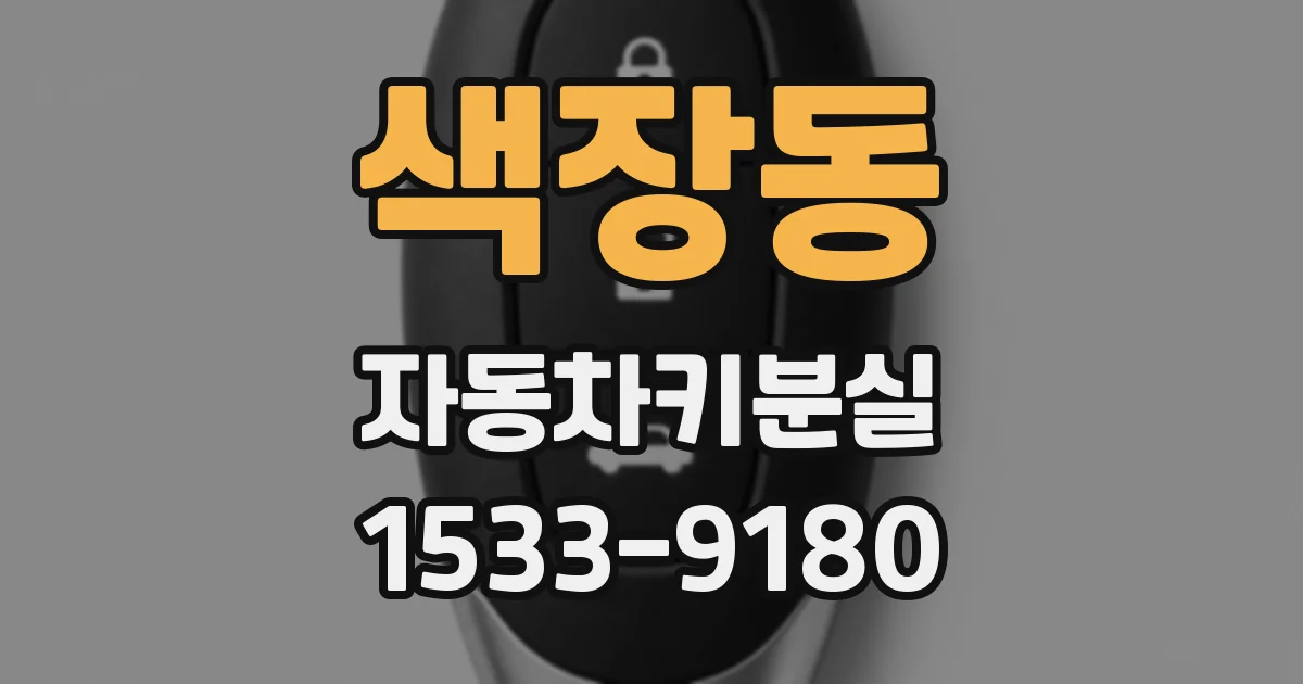색장동 자동차키분실